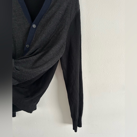 Calvin Klein Men's Colorblocked wool blend Cardigan Sweater - Picture 7 of 8